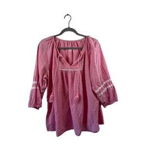 St. John Bay Women's Pink Blouse 3/4 Sleeve Size 1X